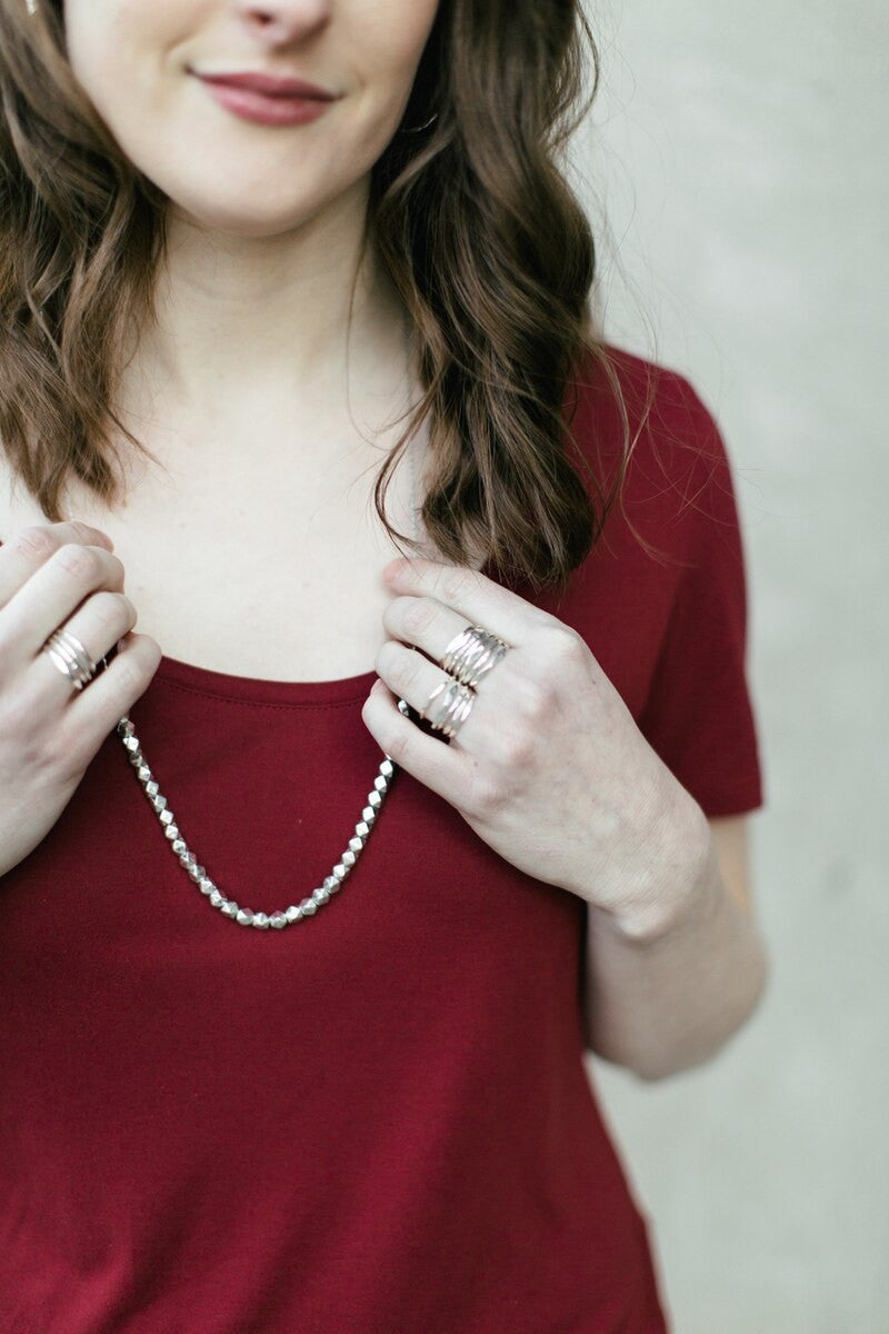 Thin sterling silver stacking rings | Fair Anita