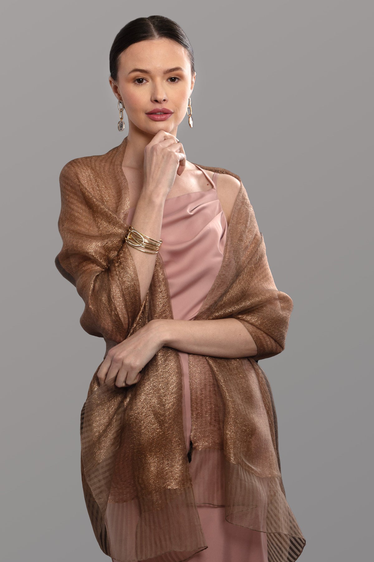 Silk Sparkle Wrap Scarf Peru