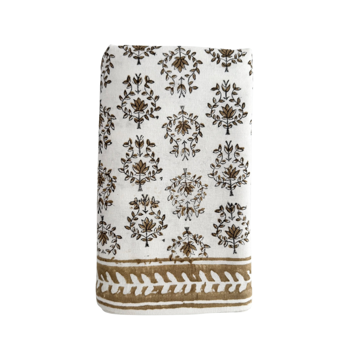 Table Throw - Lotus, Black & Chai
