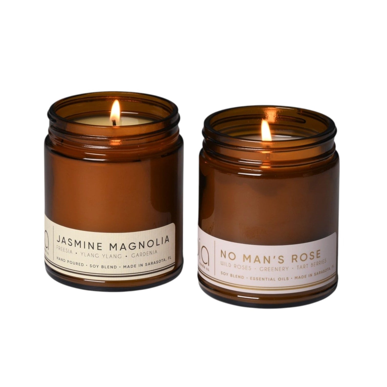 S/2 Jasmine Magnolia + No Man’s Rose Floral Duo