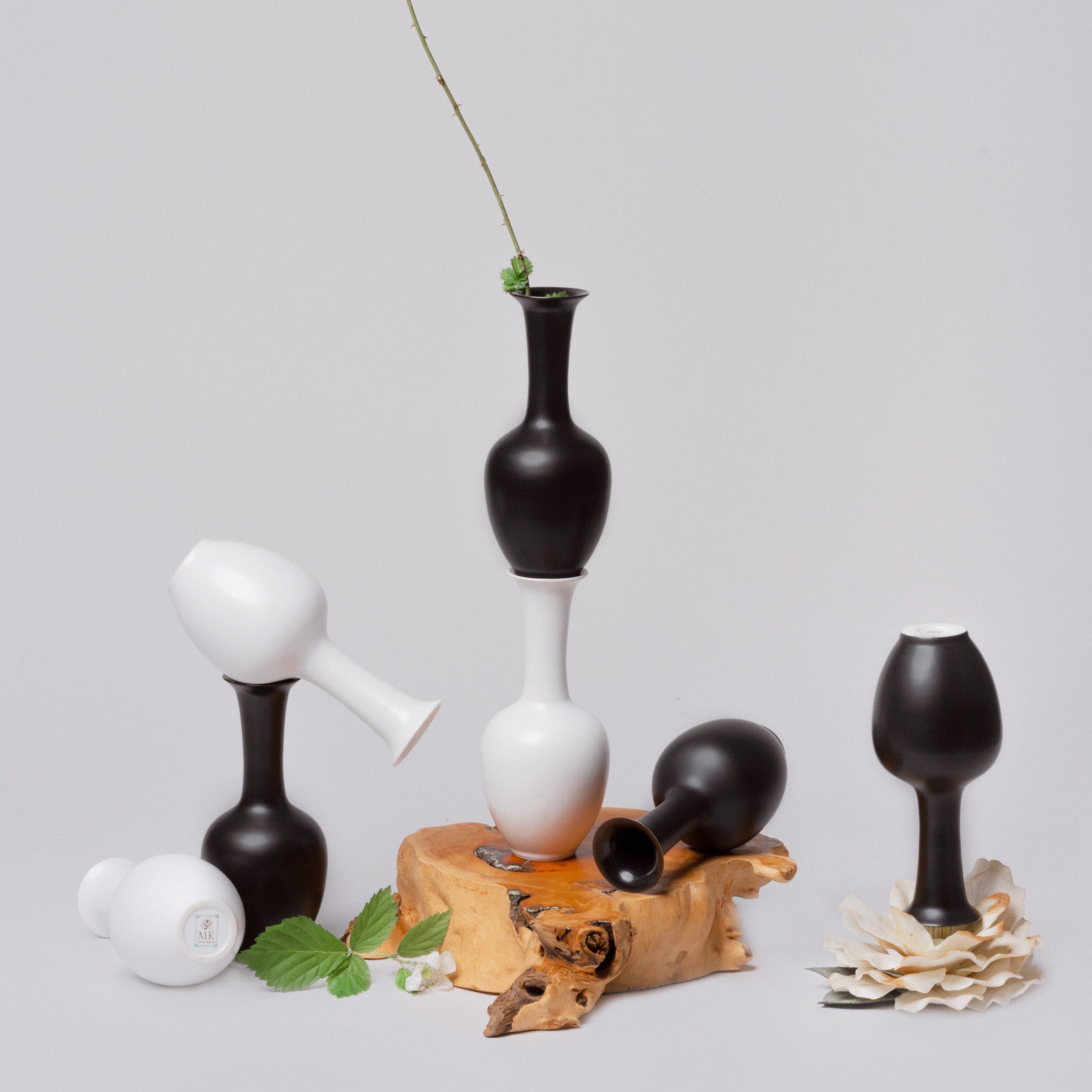 Semi-Matte Porcelain Mini Lotus Vase