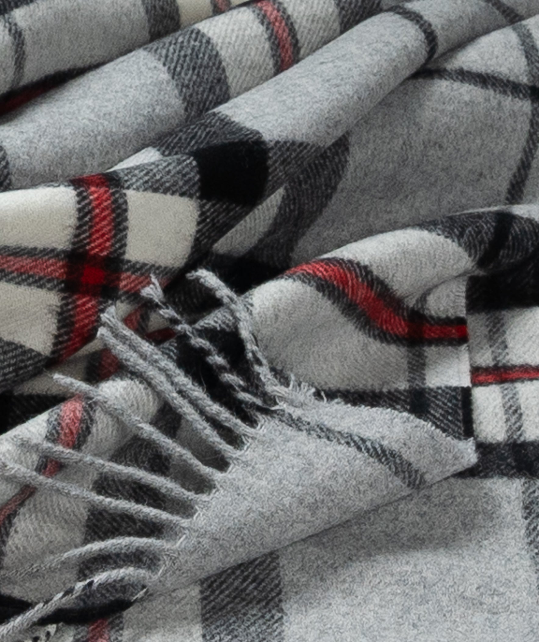 Prince of Scots Merino Wool Throw ~ Grey Thompson ~-Throws and Blankets-[bar code]-Prince of Scots