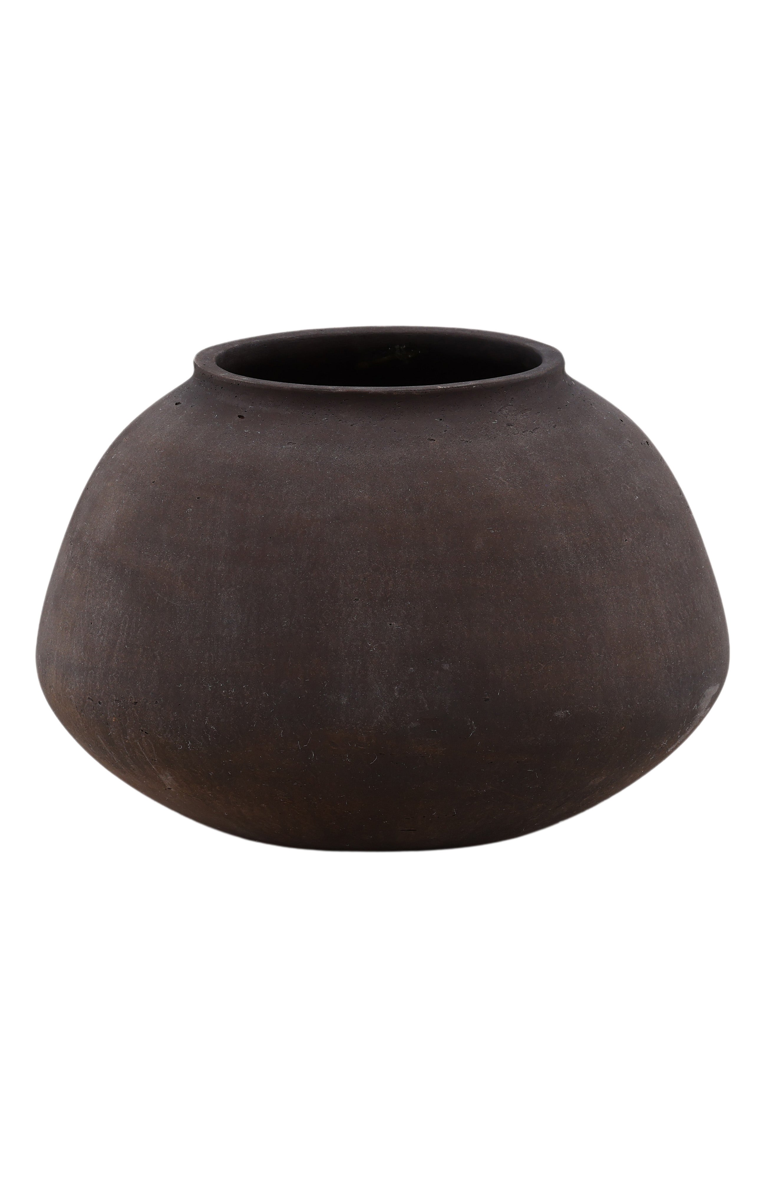Aria Cement Outdoor Vase - Brown