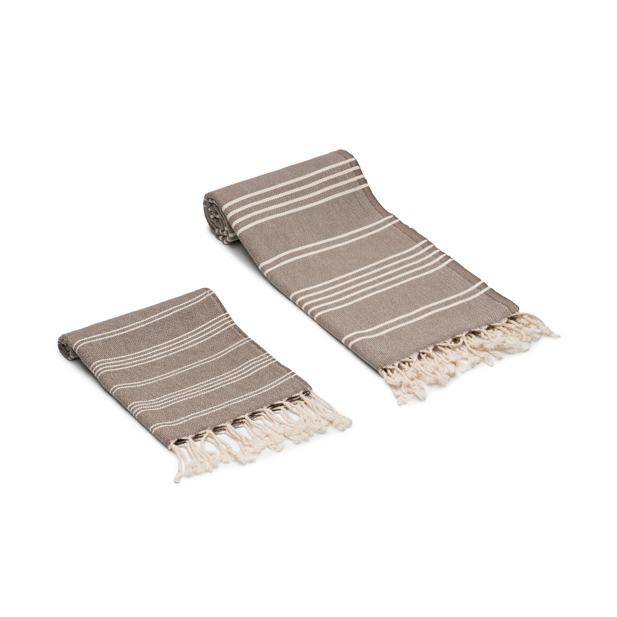 Essential Stripe Turkish Cotton Bath and Hand Towels