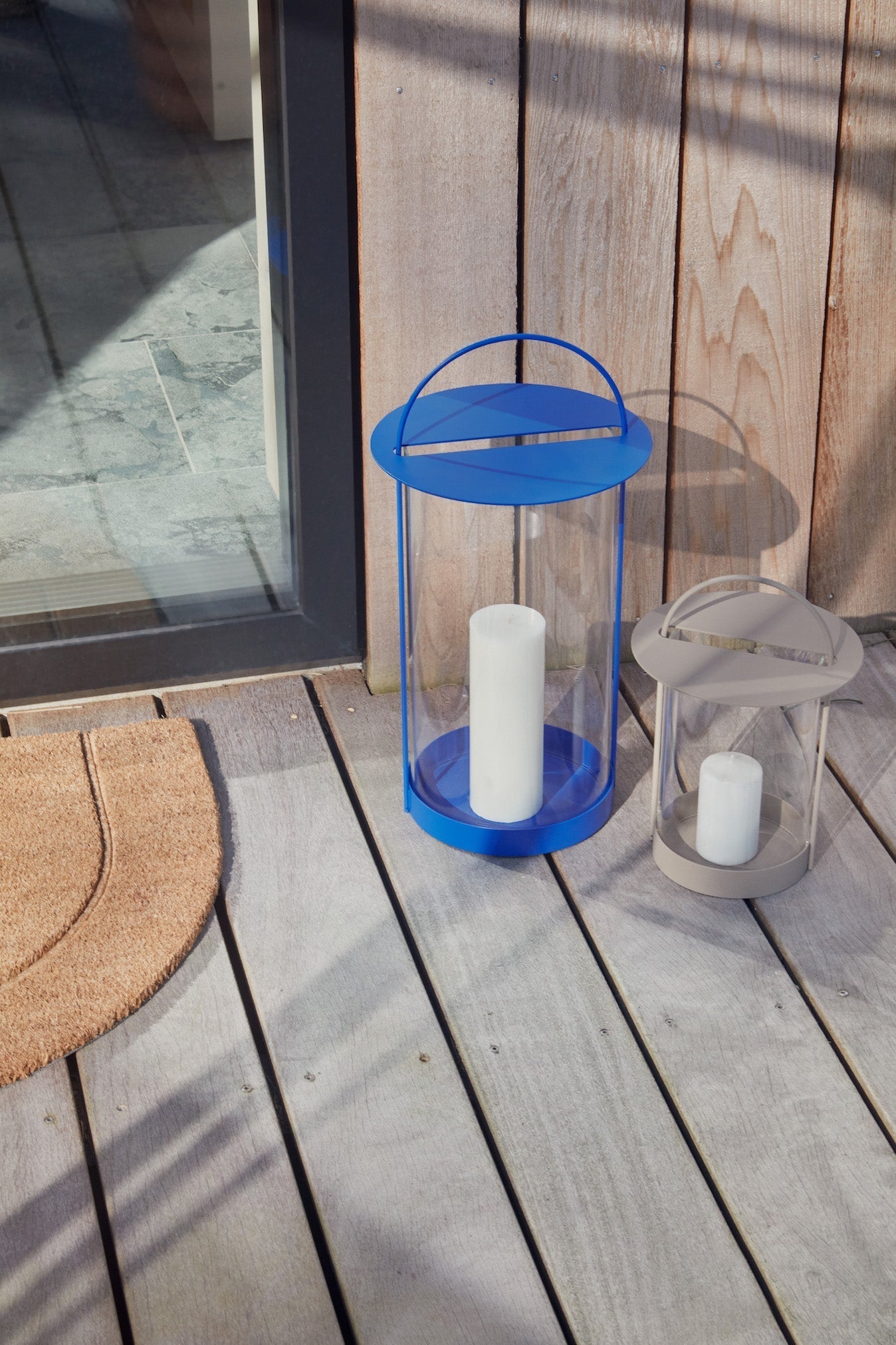 Maki Lantern Large In Optic Blue 2