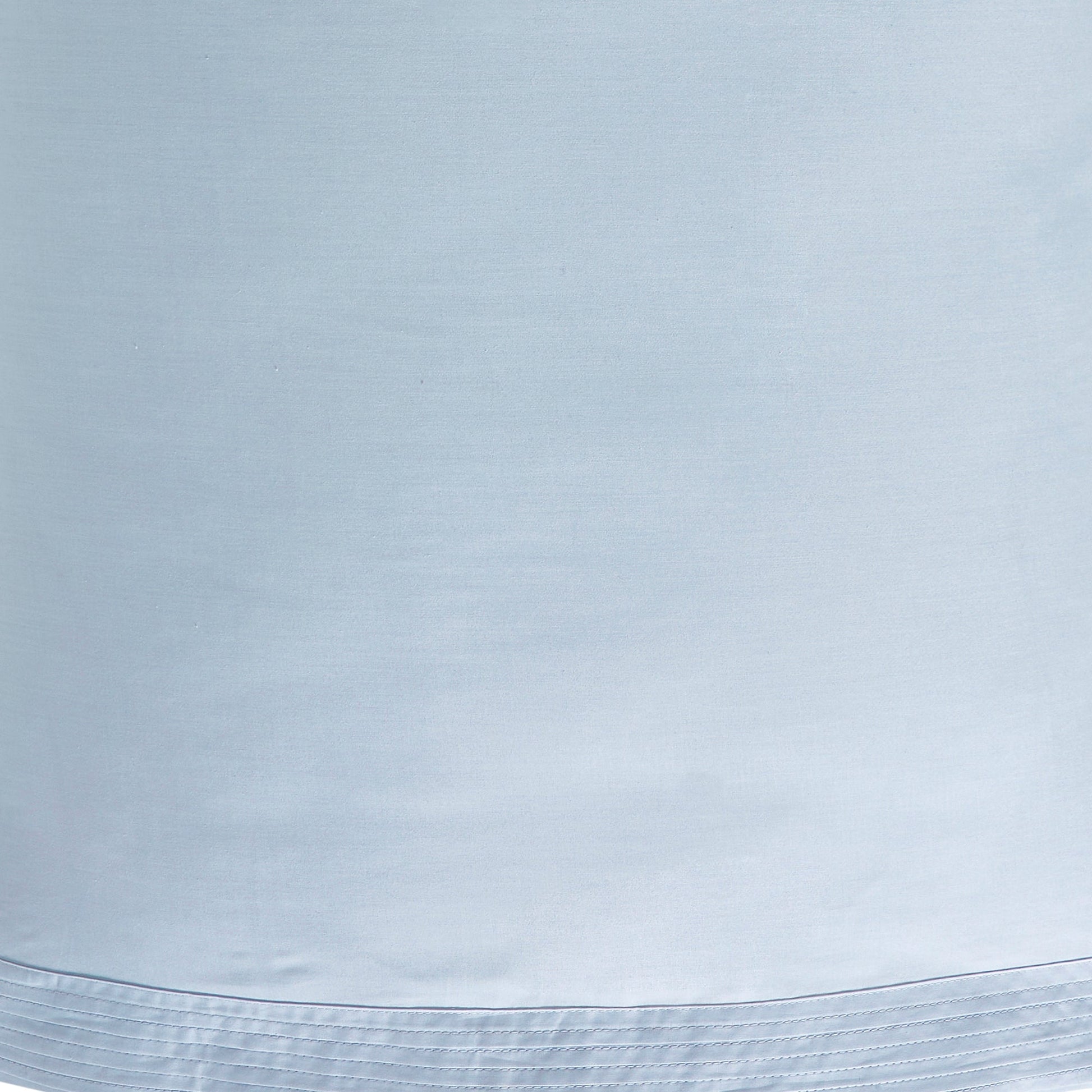QSS-524-6080_6|Soft 100% cotton bed sheet in a calming light blue, adorned with a sophisticated pleated border for serene bedroom decor.