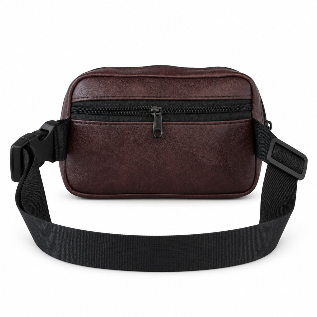Vegan Leather Crossbody Belt Bag Ecodunia #color_plum