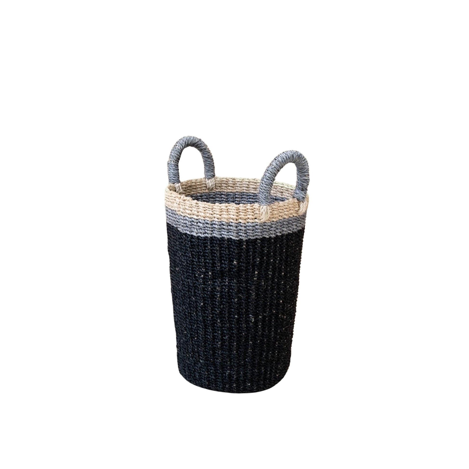 Baskets - Black Woven Basket Vase - Weave Basket | LIKHÂ - LIKHÂ