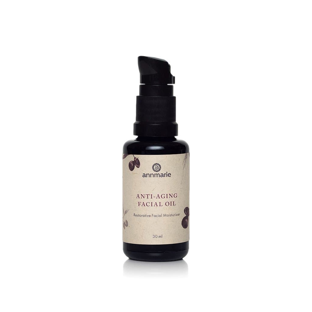 Anti-Aging Facial Oil restorative facial moisturizer bottle, 30 ml.