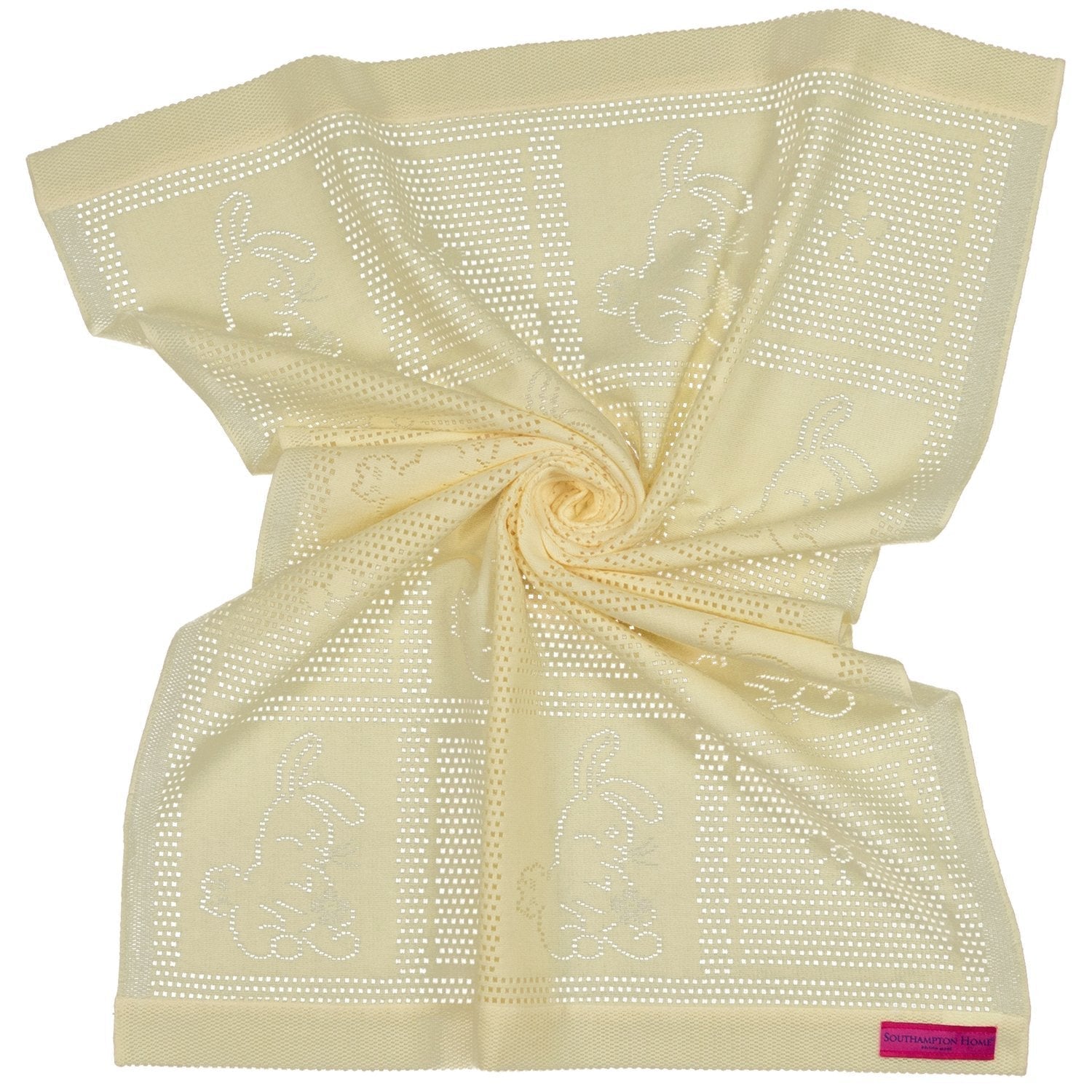 Southampton Home Lace Weave Bunny Baby Blanket ~ Yellow ~-Gifts-00810032751302-{sku]-Prince of Scots