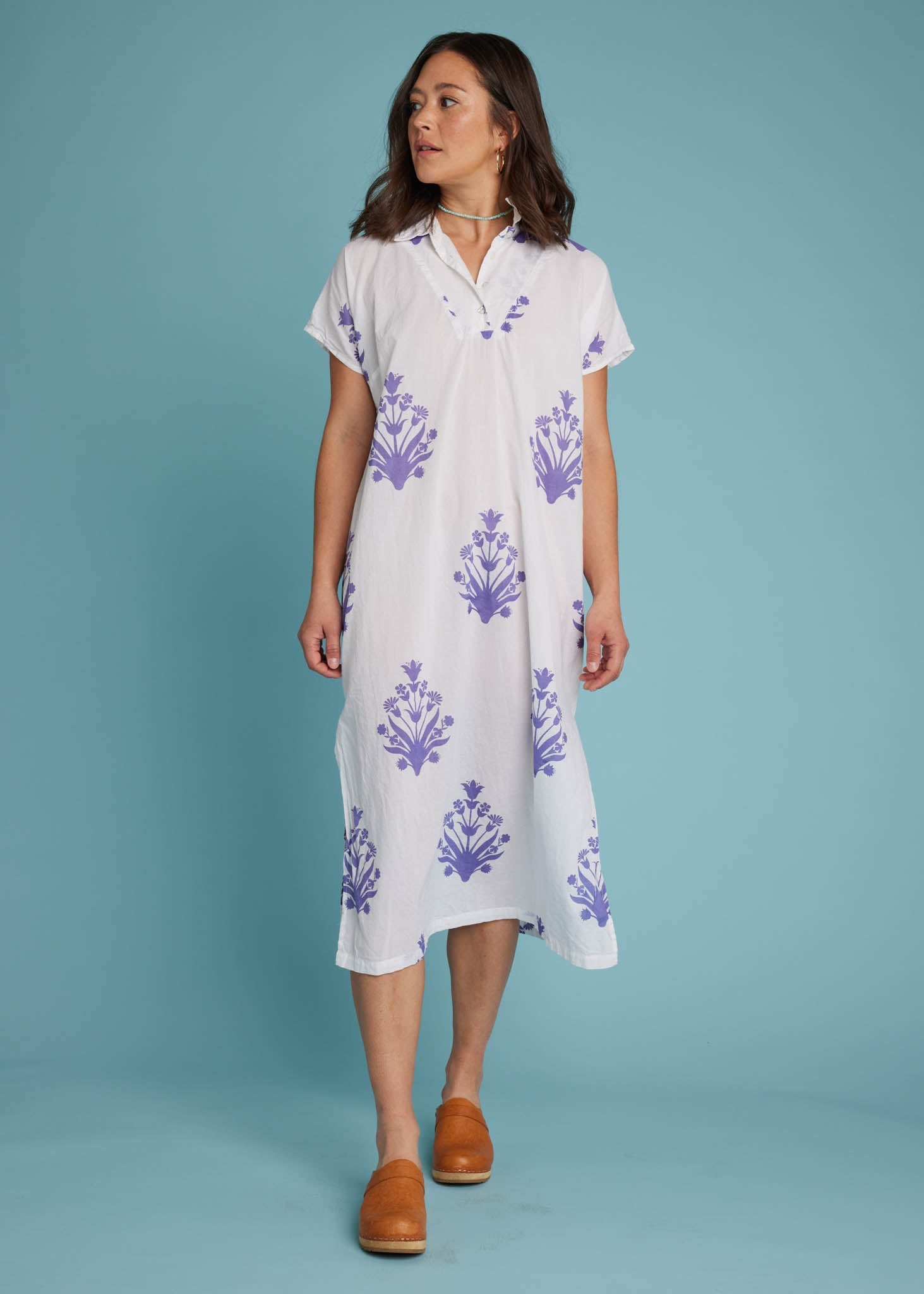 Scout Caftan - Cameo Floral Coastal Purple 1 - Full