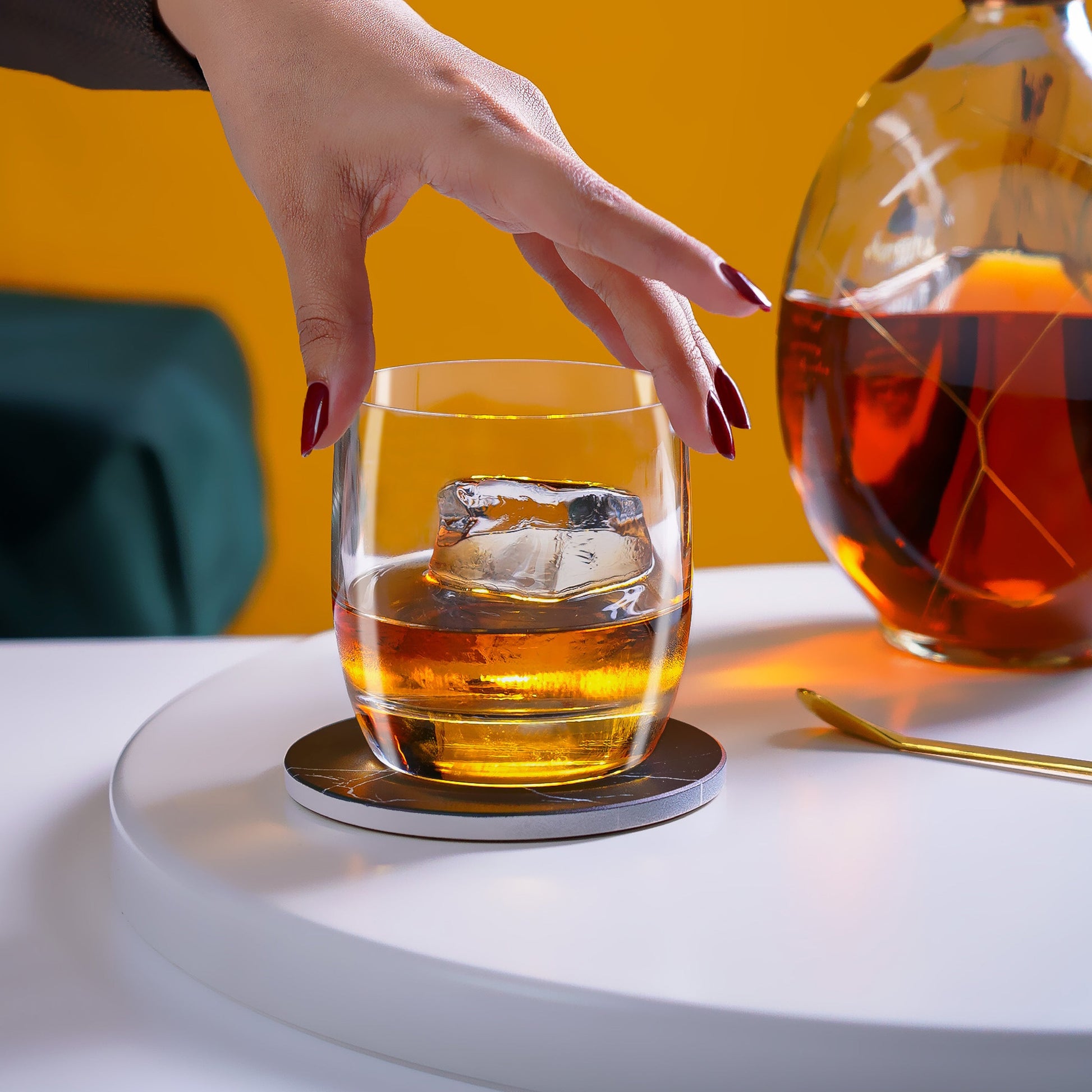 Crystal Double Rock Old Fashioned Glasses 395 mL 