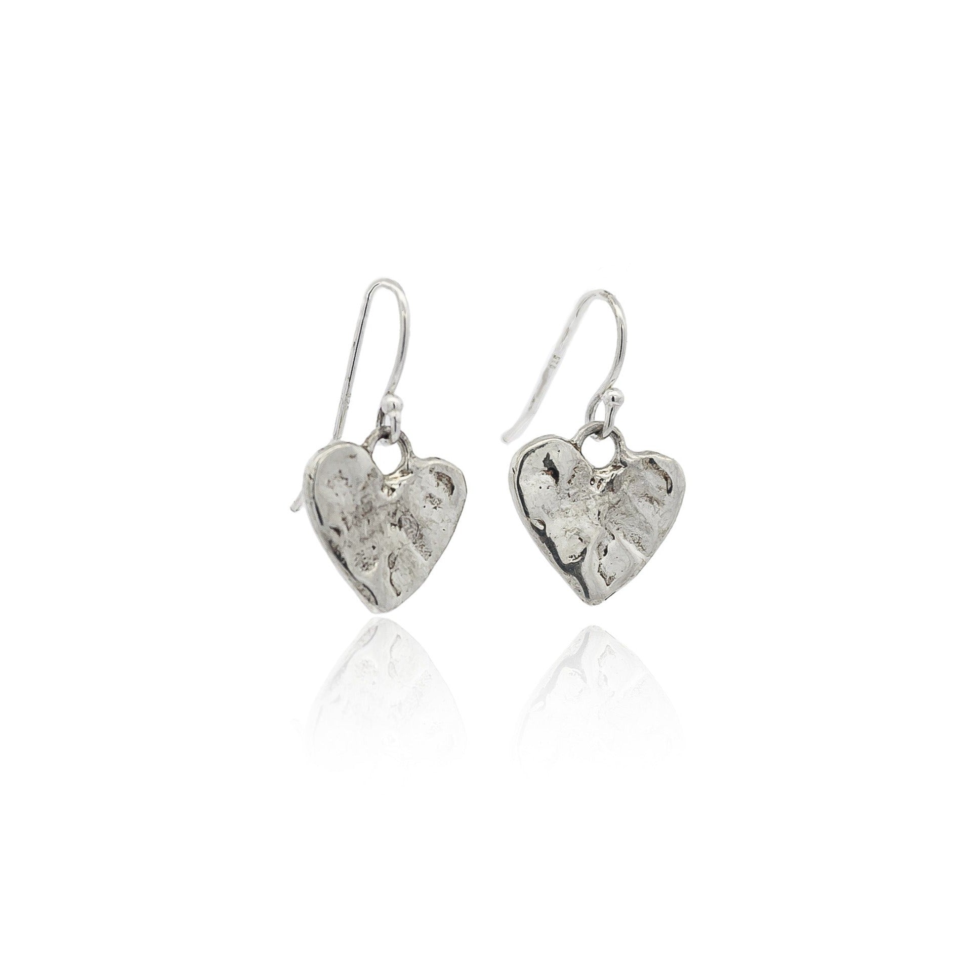 Eros Silver Heart Earrings - Dea Dia