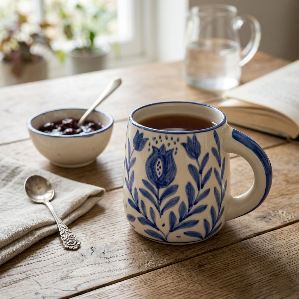 Blue Anaar Coffee Mug 3.5x3 Inches Set of 4 - Casa Amarosa