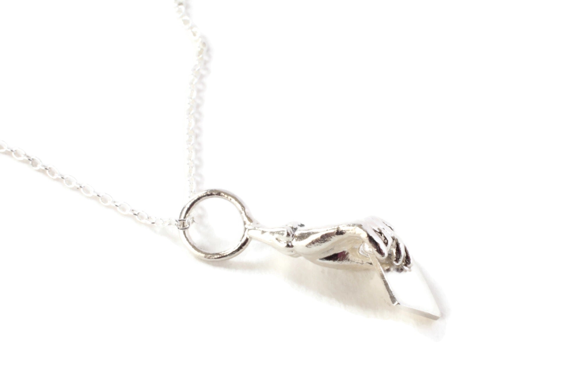 Sterling silver love letter necklace