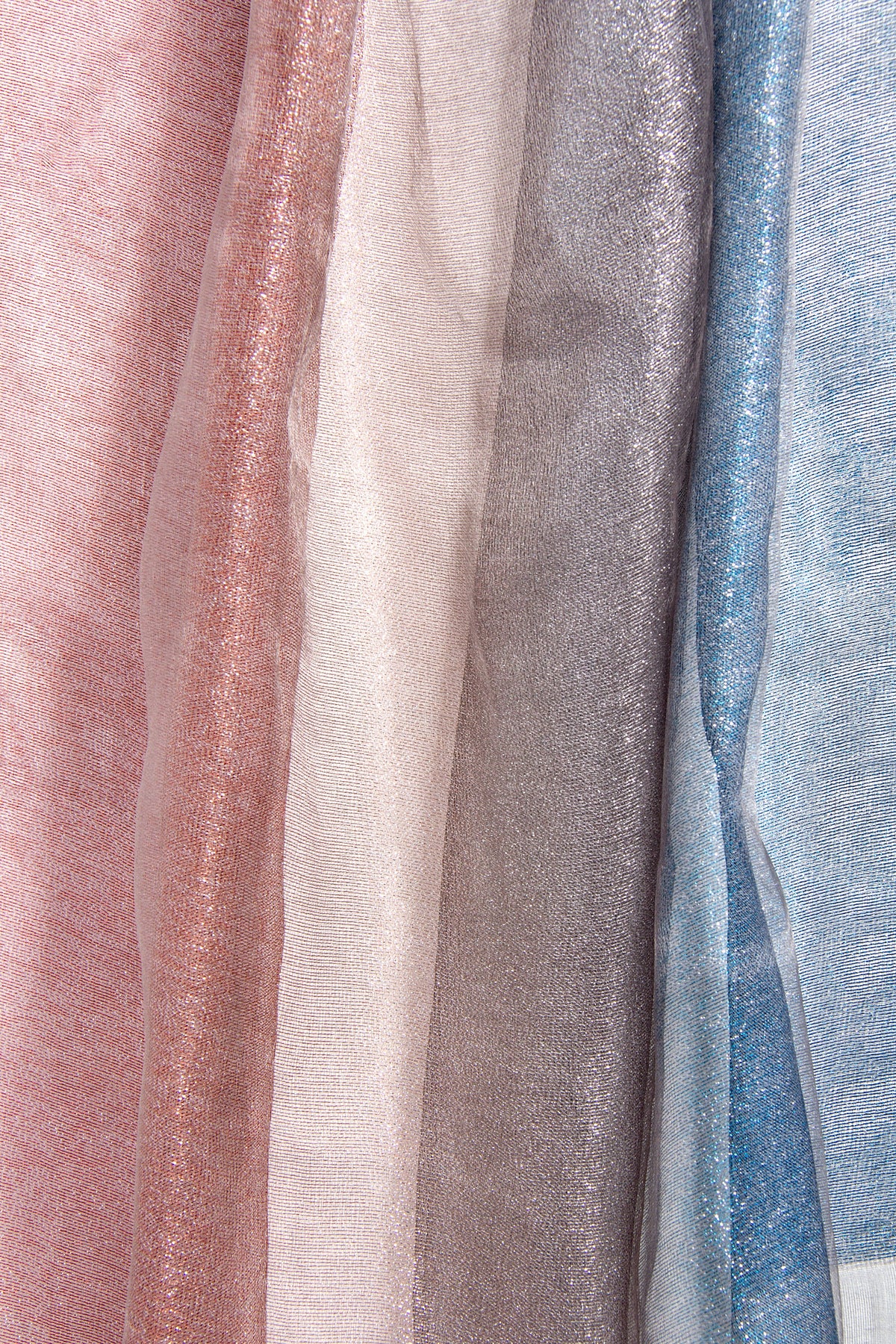 Silk Glitter Ombre Scarf - Blue