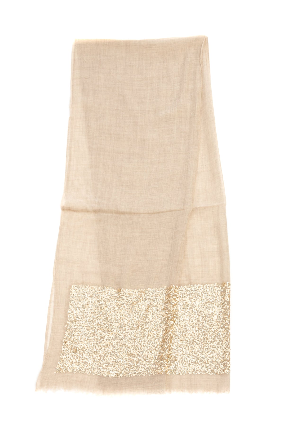 Wool Sparkle Scarf - Ivory