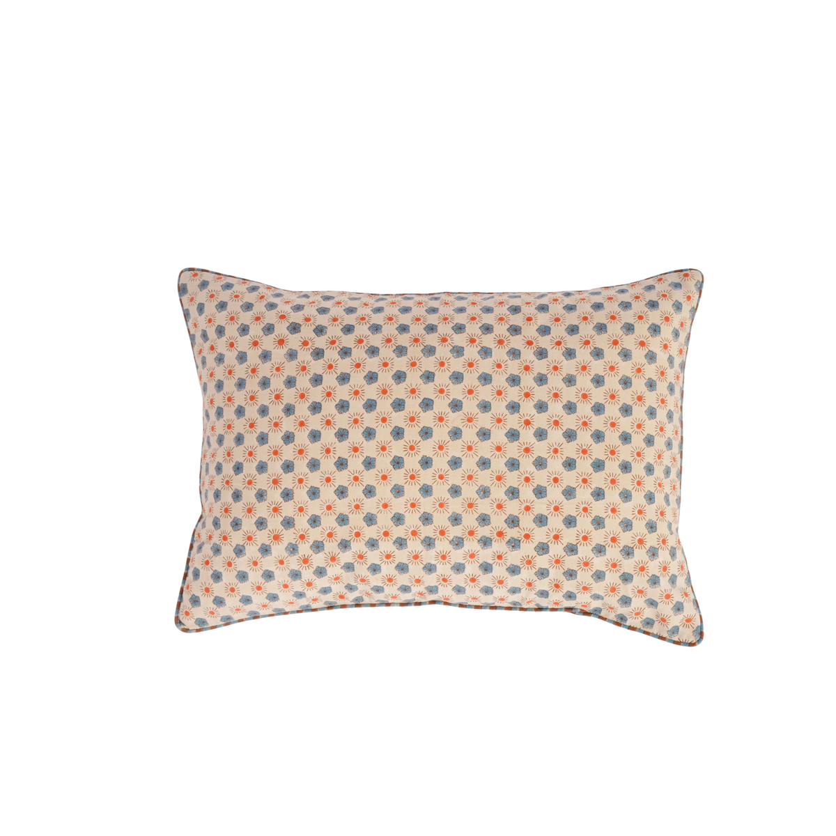 Flaxfield -  Hand Block-Printed Lumbar Pillowcase (Sand)