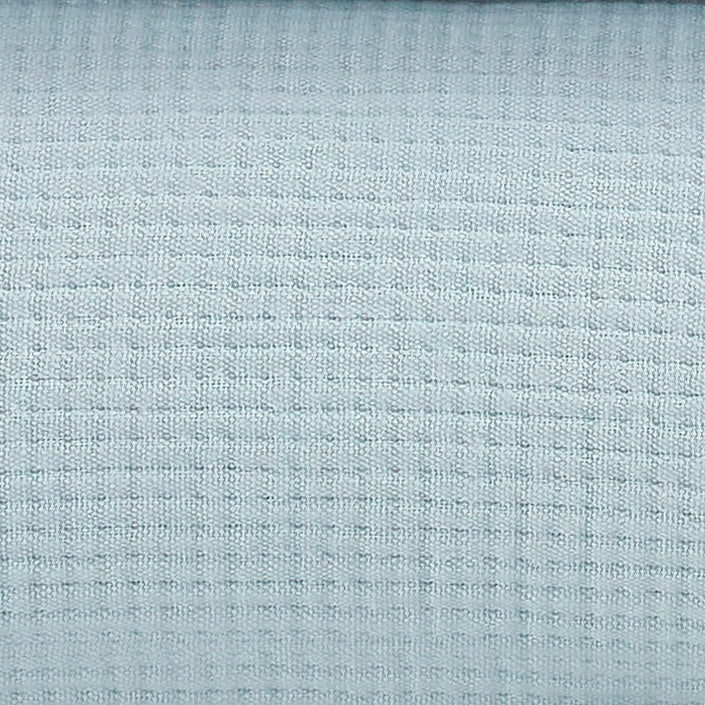 SWT-859-7.8_1|Light aqua waffle knit fabric with a subtle grid texture, ideal for soft loungewear, cozy blankets, or comfortable baby items.