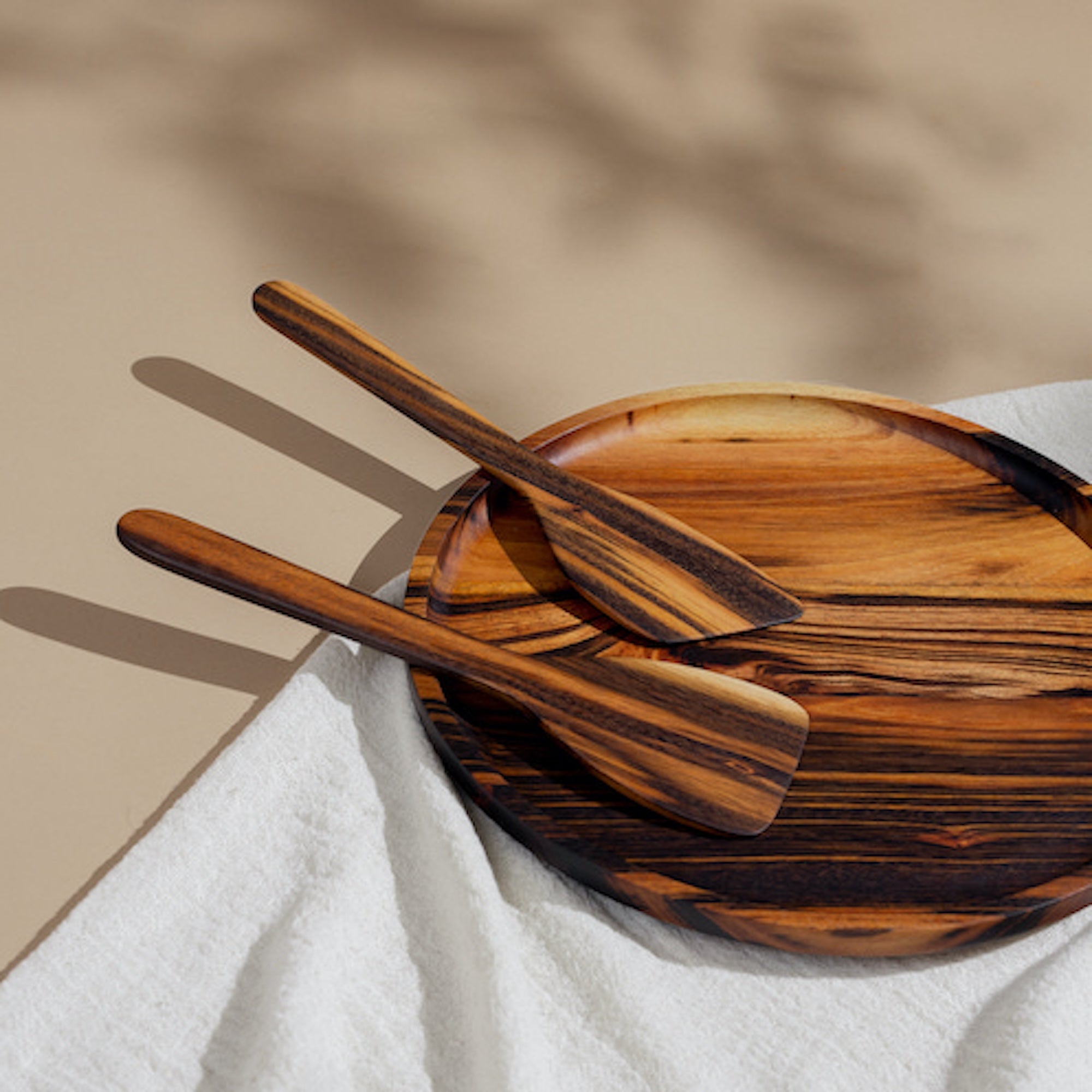 Certified Wood Handcarved Kitchen Utensil Set - Thumbnail 4