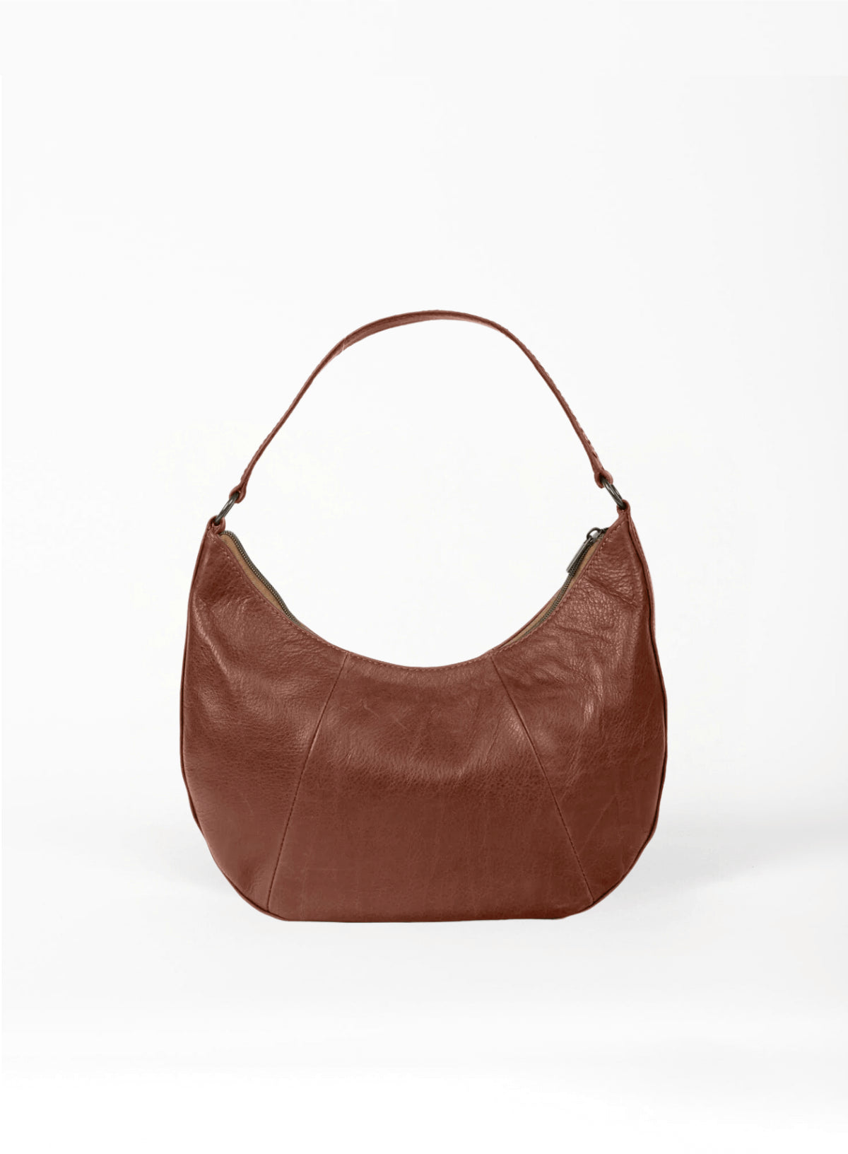 saddle shoulder bag from women's bags in brown showcasing front view.