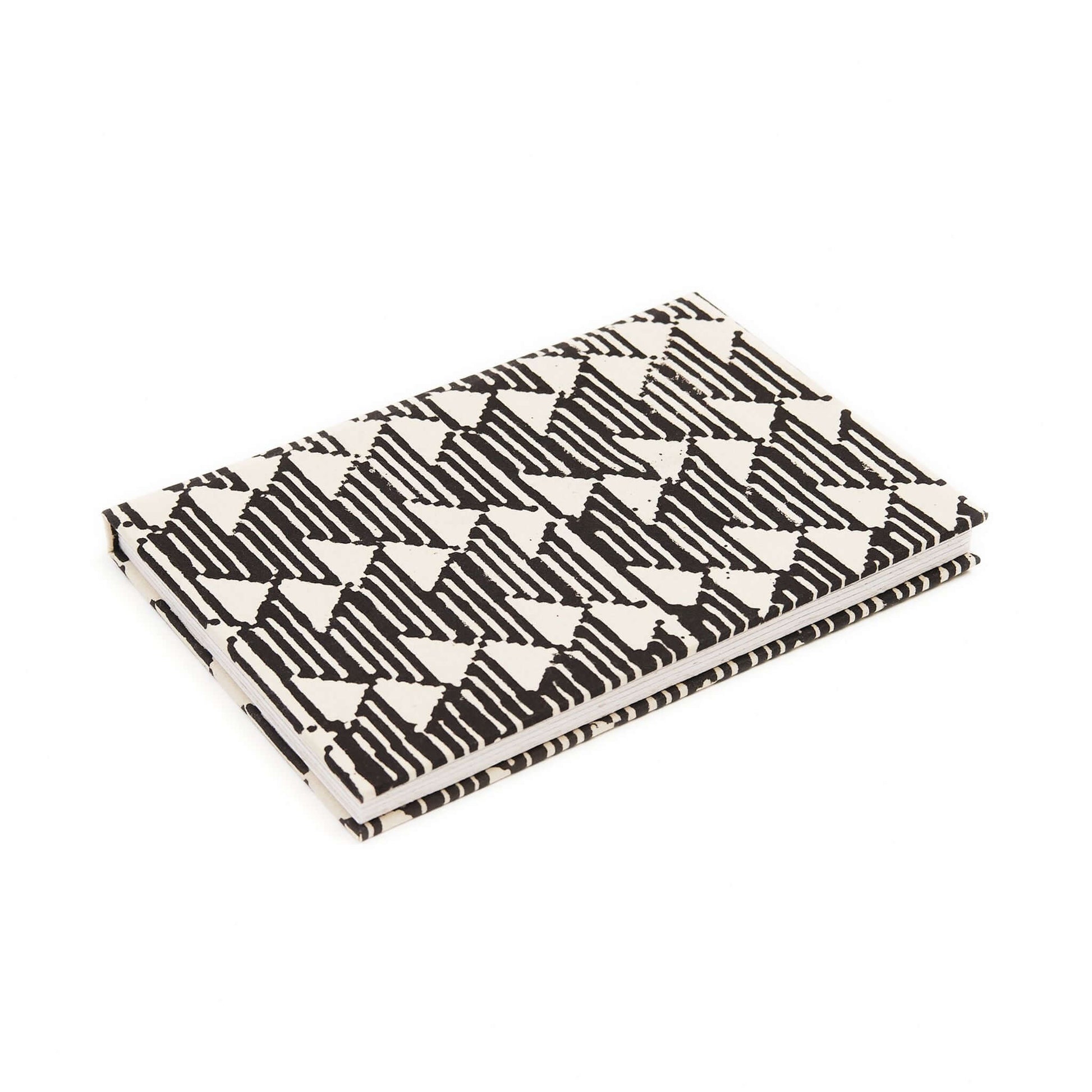 Black And White Triangle Print Hand Made Journal  With 100 pages For Writing