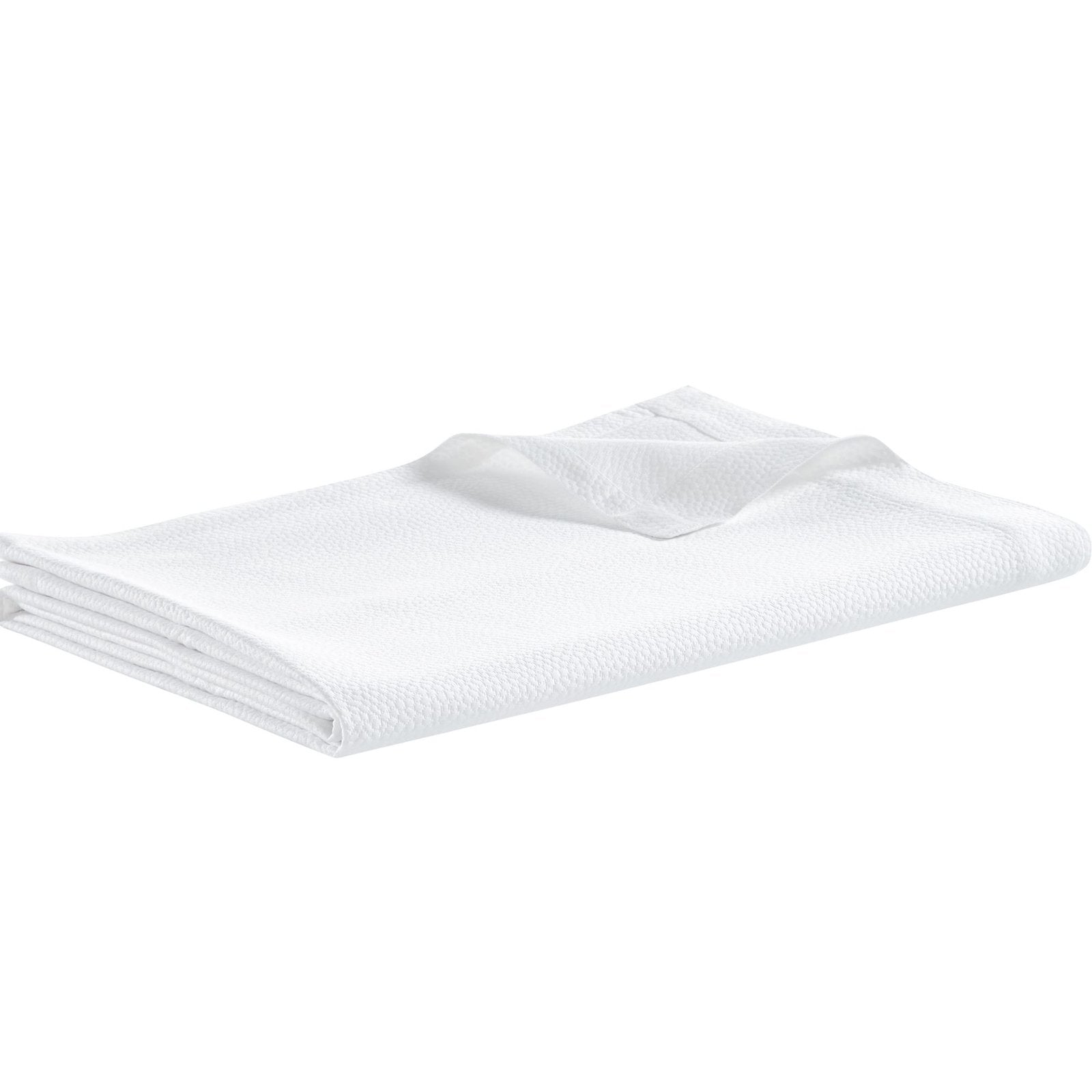 CL-258-11096_5|Crisp white coverlet featuring a delicate, subtle dimpled texture for a modern and clean bedroom design.