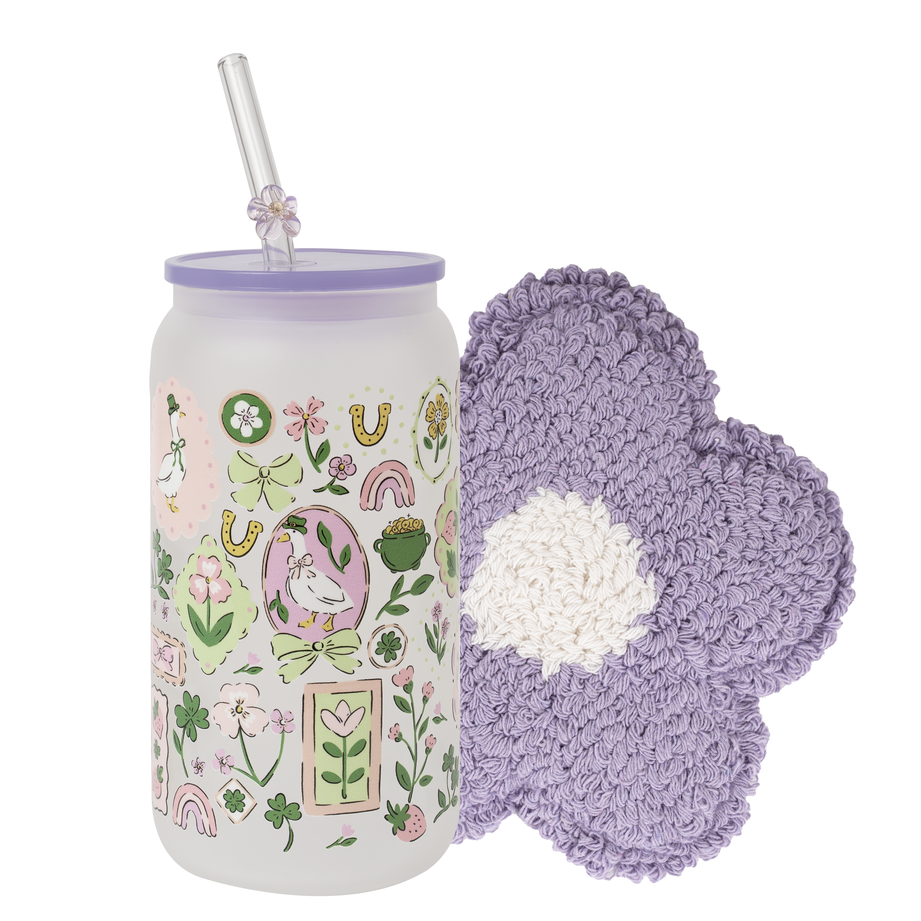 Lucky Geese Bundle 16oz Frosted Glass Tumbler