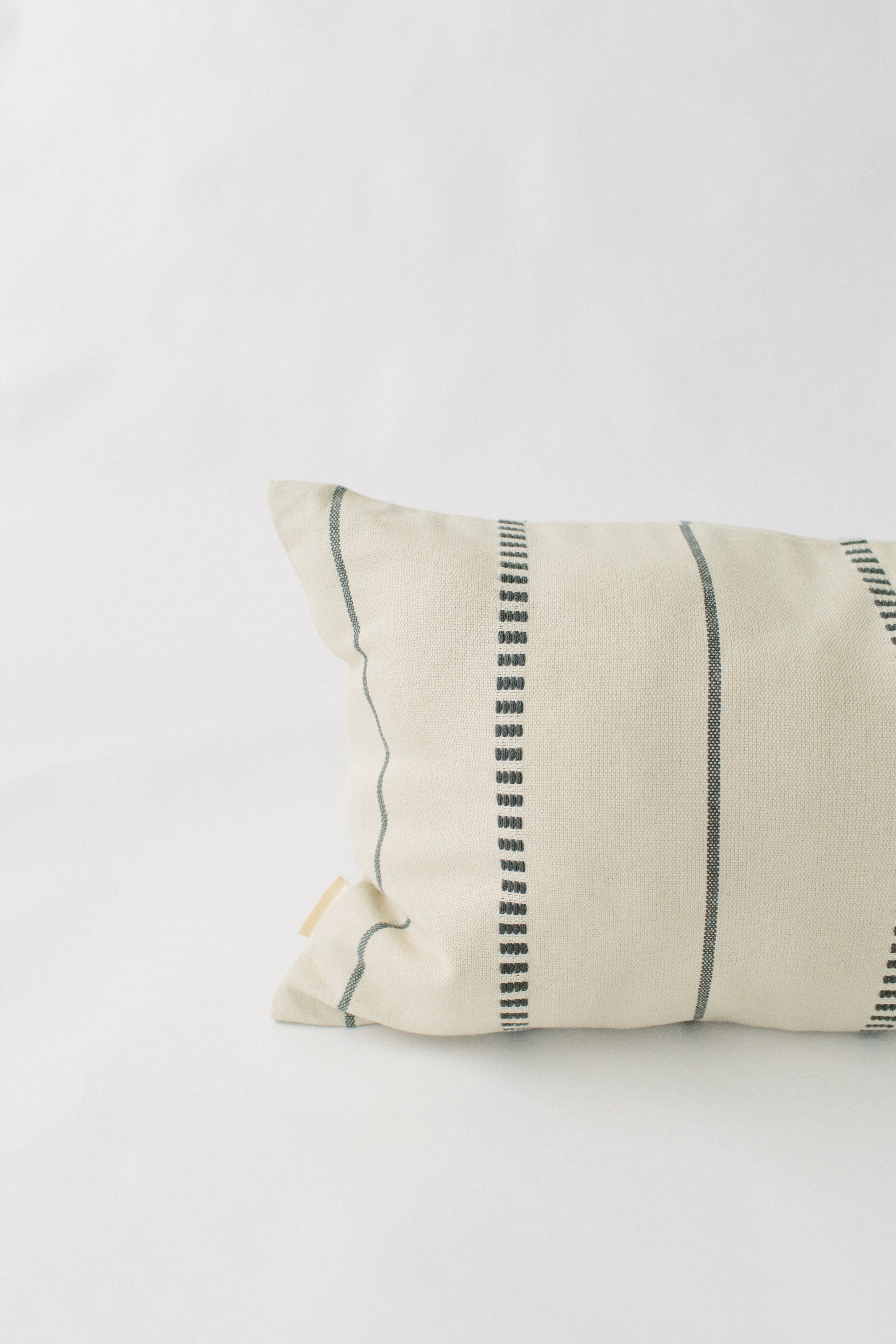 LOOM Imports Cream & Gray Brocade XL Lumbar Pillow cover
