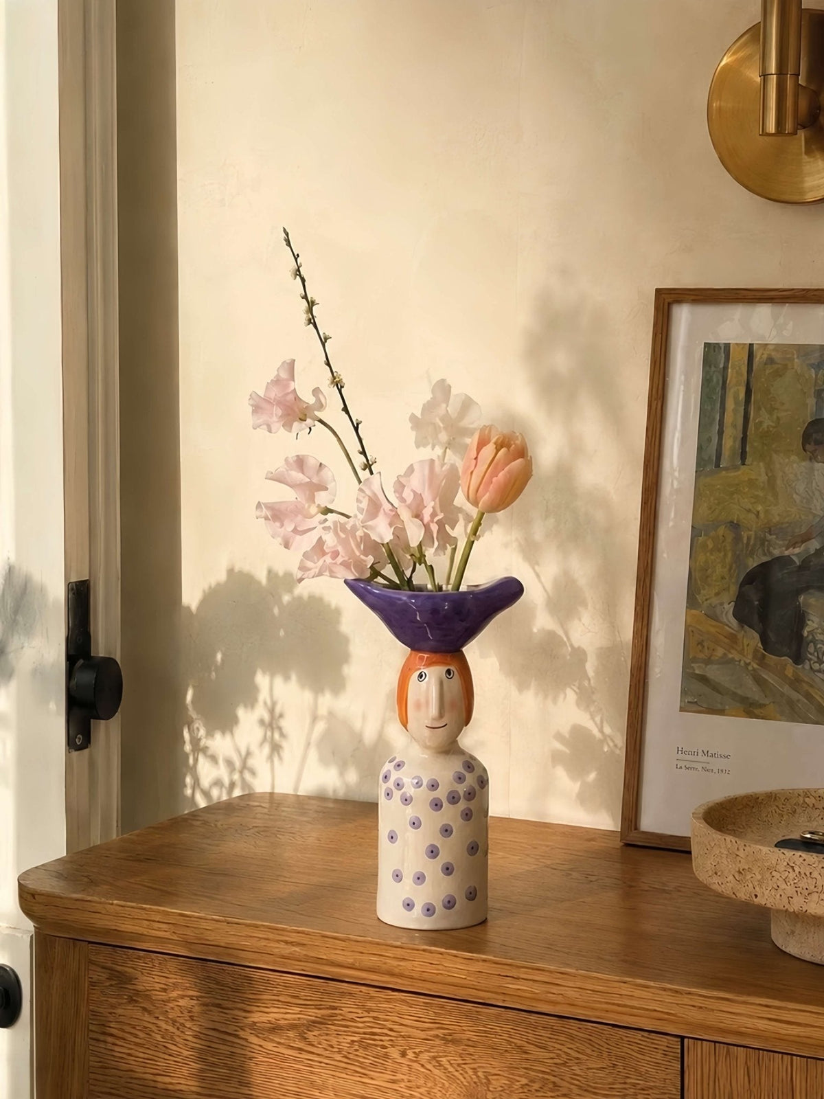 Couple Ceramic Flower Vase – Cute Whimsical Decor for Eclectic Shelf & Table -Vases- Couple Flower Vase-Lil Gal - Inspecial Home
