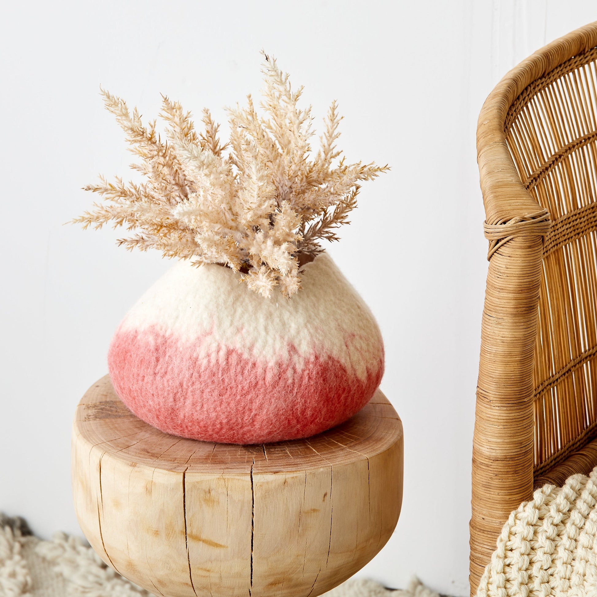 African Handcrafted Coral Decorative Bowl 