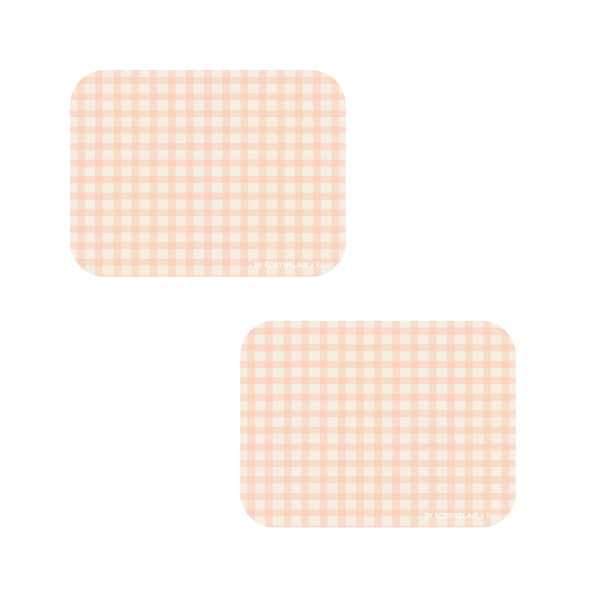 2 Placemats | Coral Gingham |  by robynblair x Recette
