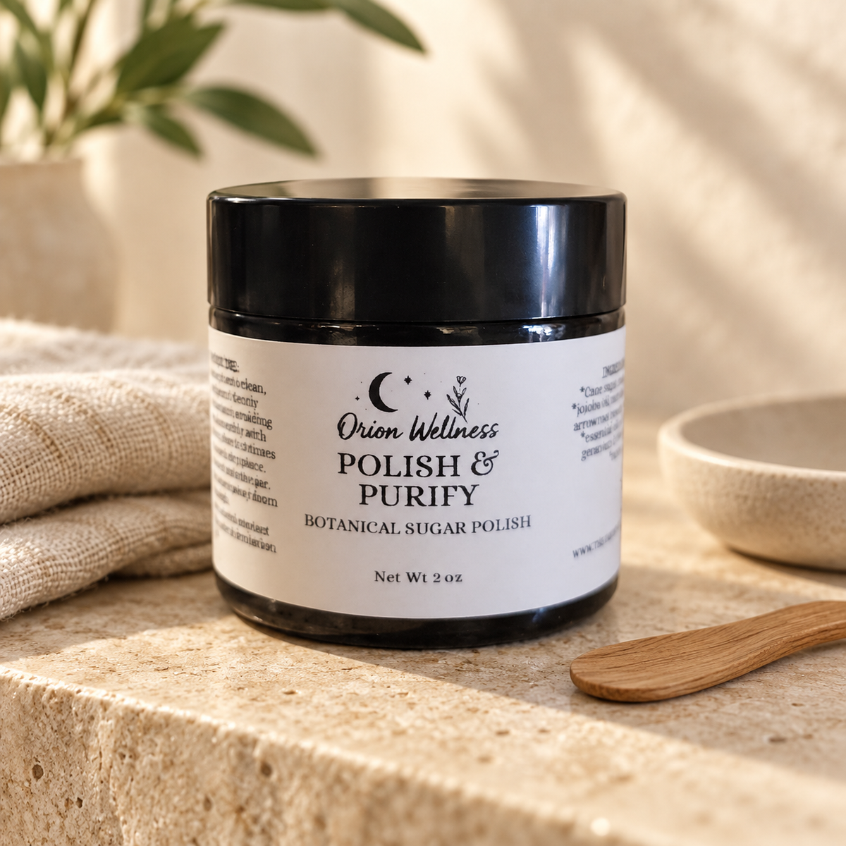 Polish & Purify Sugar Polish lifestyle view, included in Cleanse + Polish Body Ritual Duo