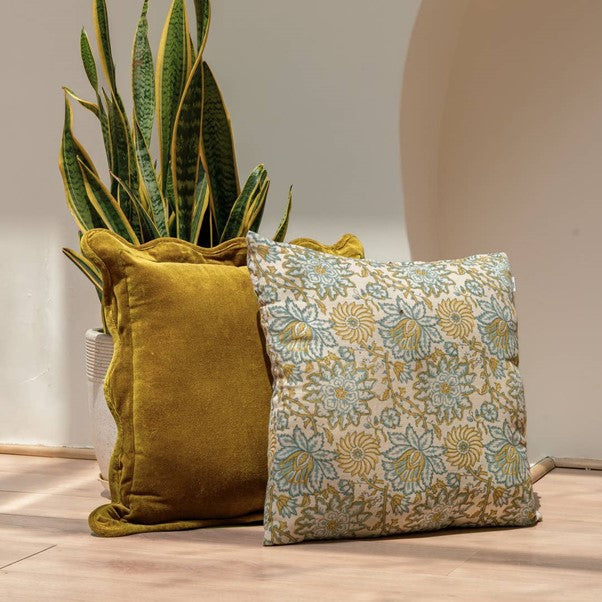 Bloom Blockprint Pillow Cover - Thumbnail 2