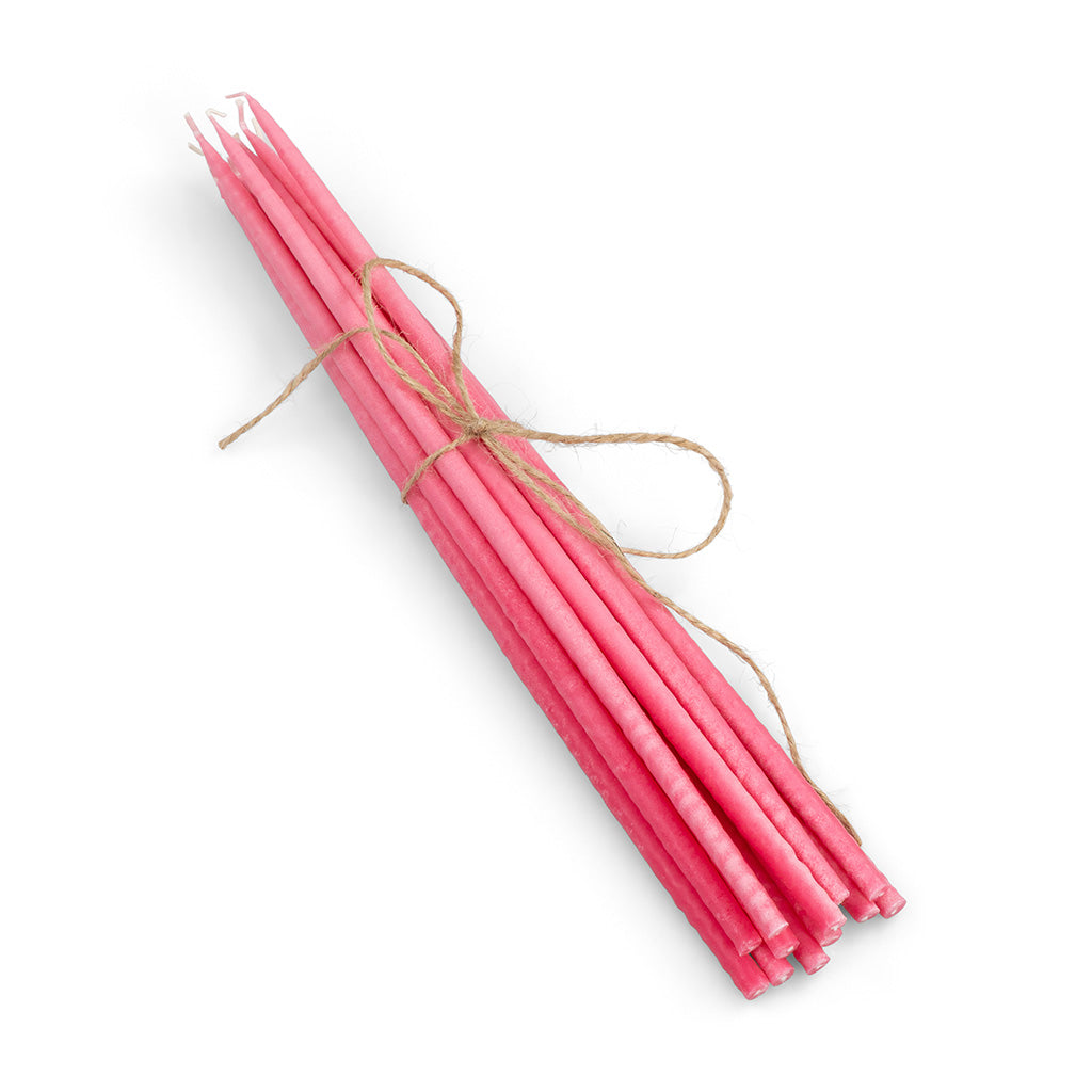 Thin Taper Candles - Neyron Pink