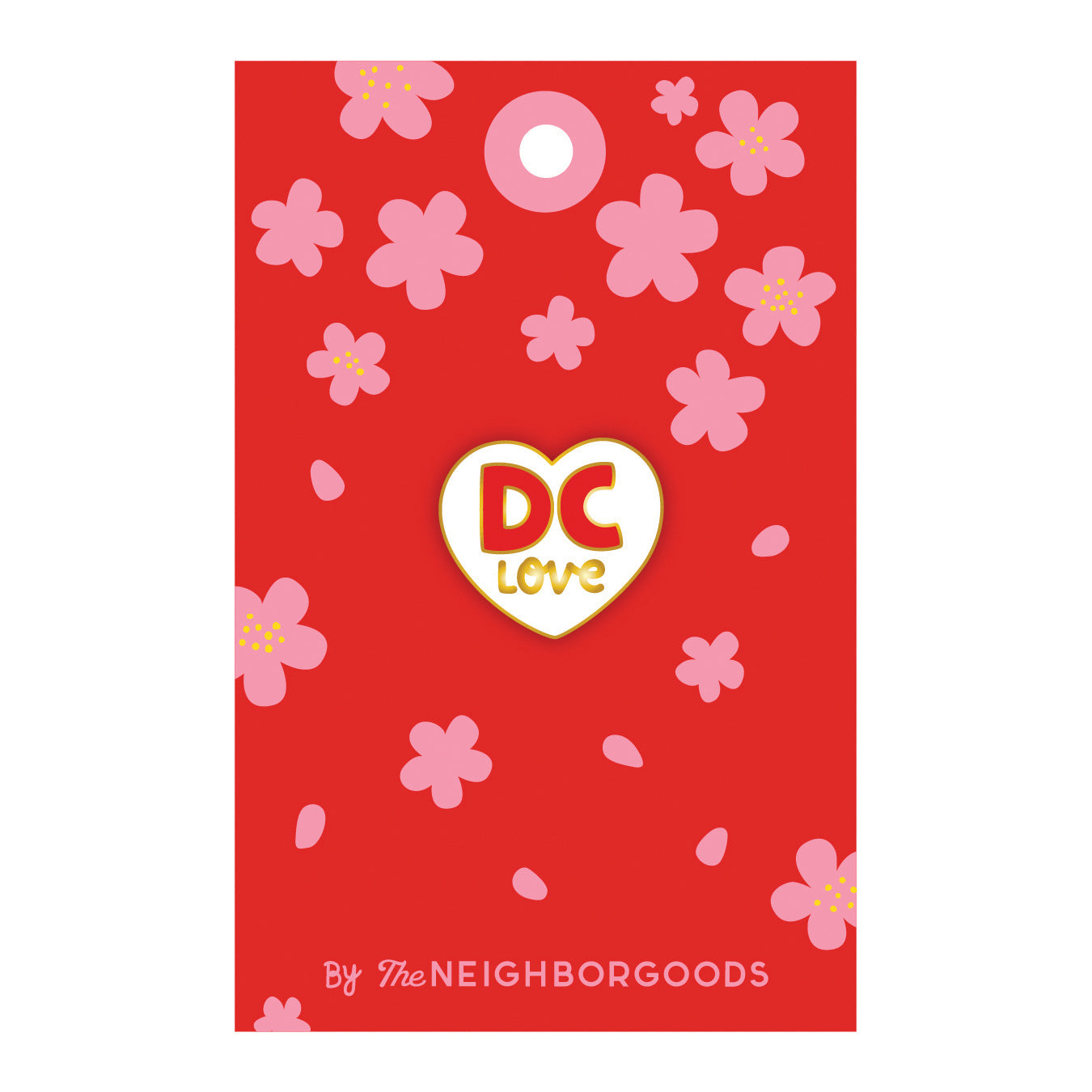Packaged enamel DC Love pin