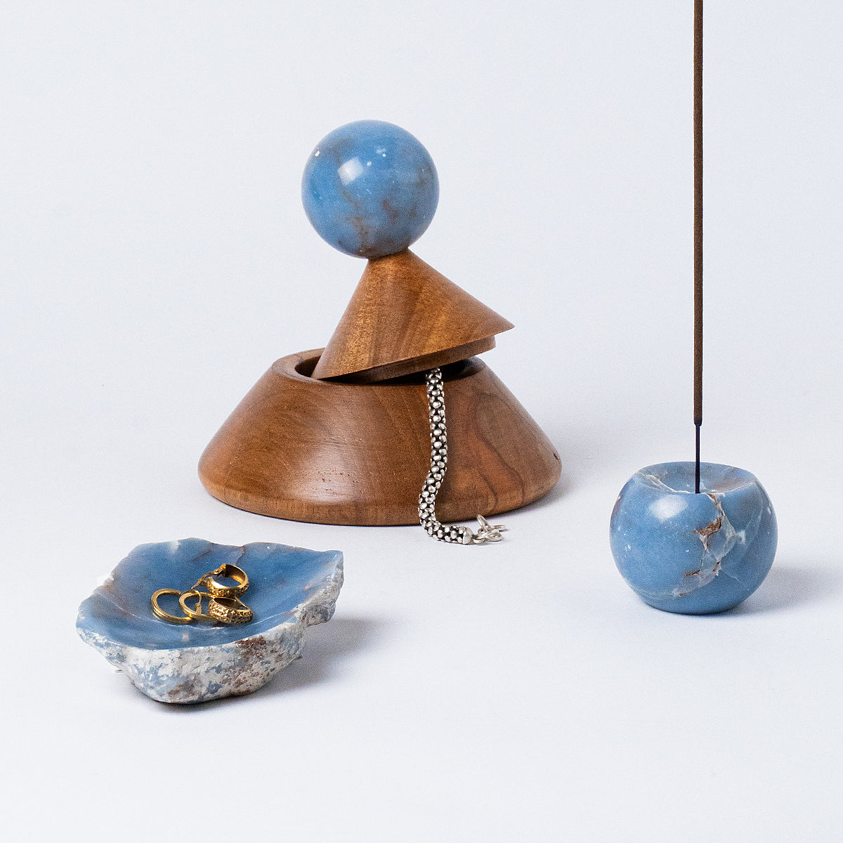 4 Gemstone dish - Soapstone catchall