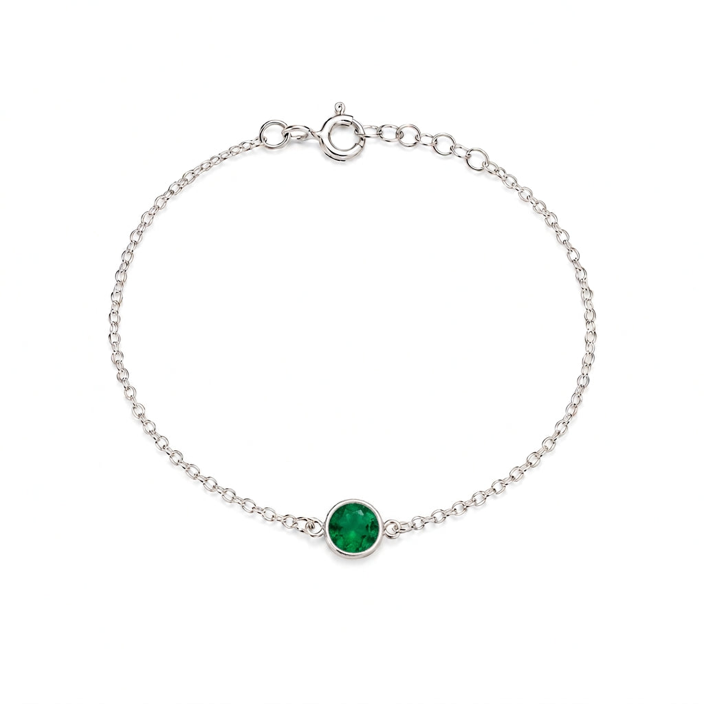 Emerald_May_birthstone_single_stone_bracelet