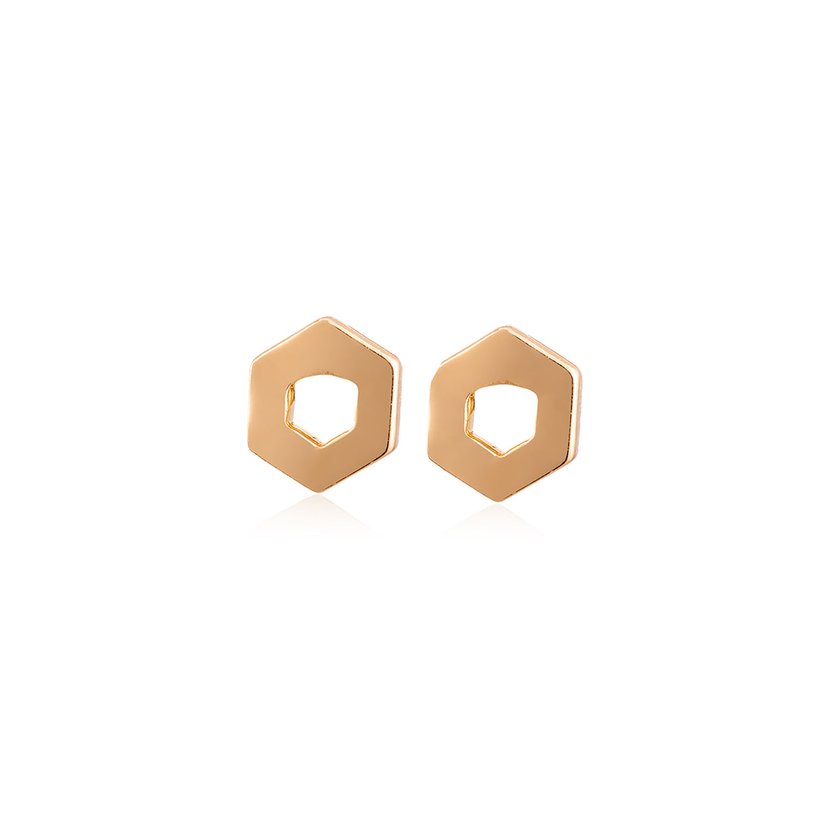 Abella Plana 18K Yellow Gold Stud Earrings