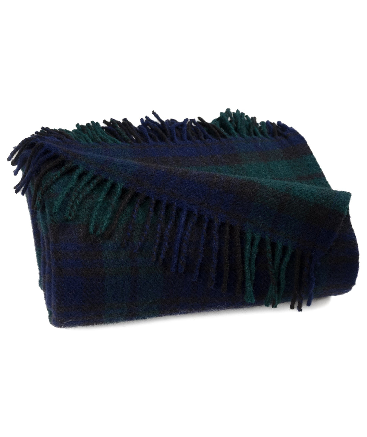 Highland Tweeds Pure New Wool Fluffy Throw ~ Black Watch ~-Throws and Blankets-[bar code]-Prince of Scots