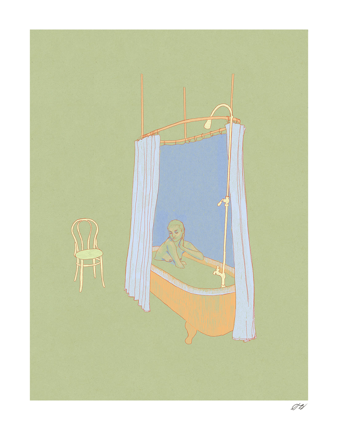 Bath Print by Stephanie Browne