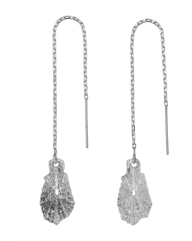 Silver Sea Limpet Threader Earrings 1