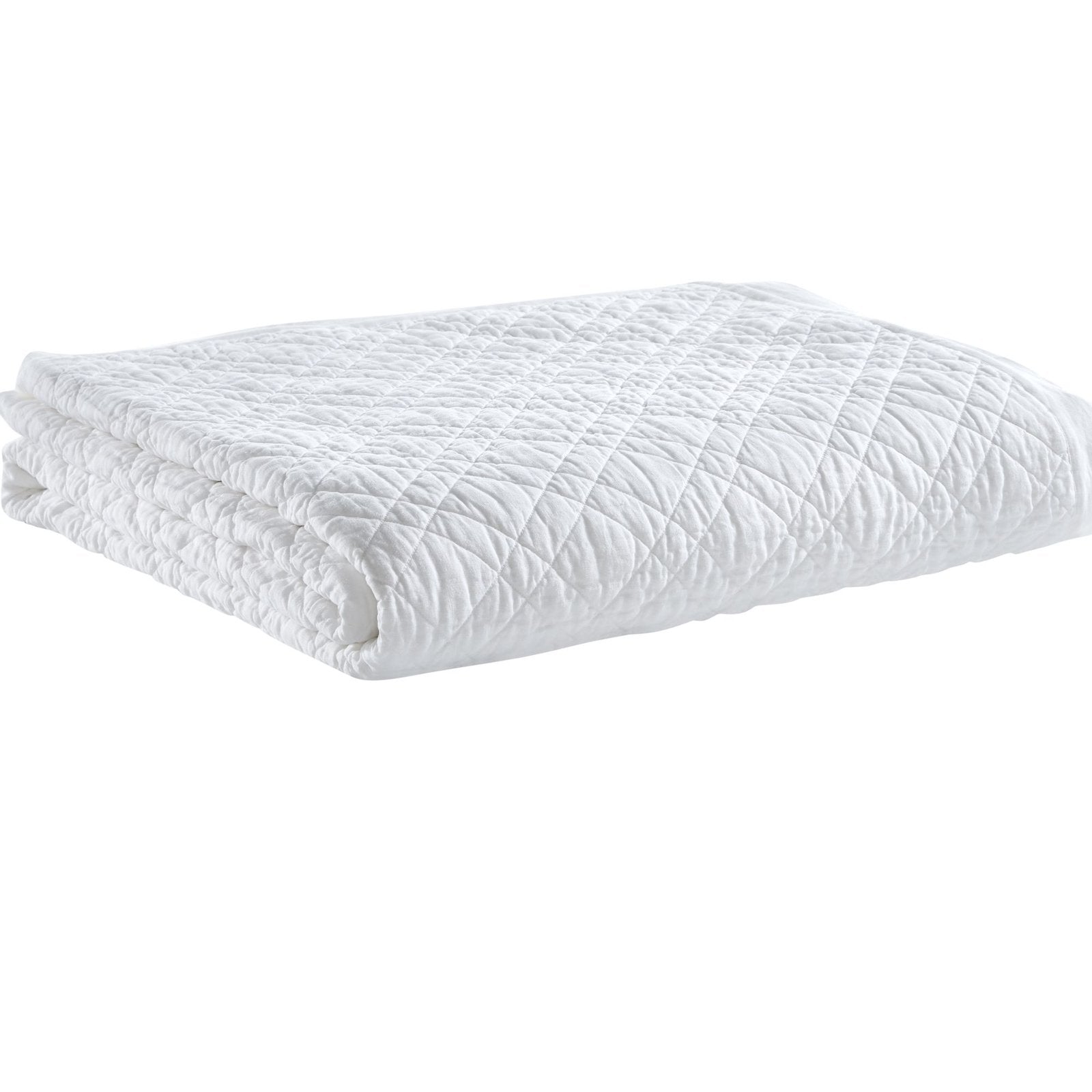 CL-253-9496_6|Elegant off-white quilted coverlet, soft cotton bedding featuring a stylish diamond stitch pattern, perfect for chic bedroom decor.