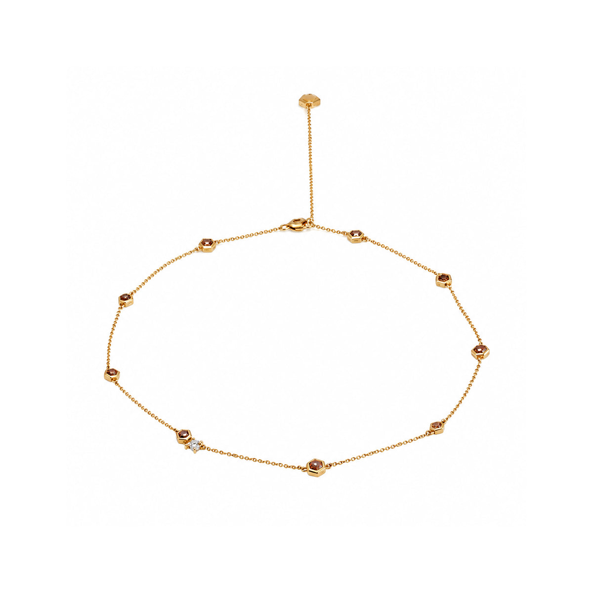 Dolcezza Minima Yellow Galaxy Diamond Necklace