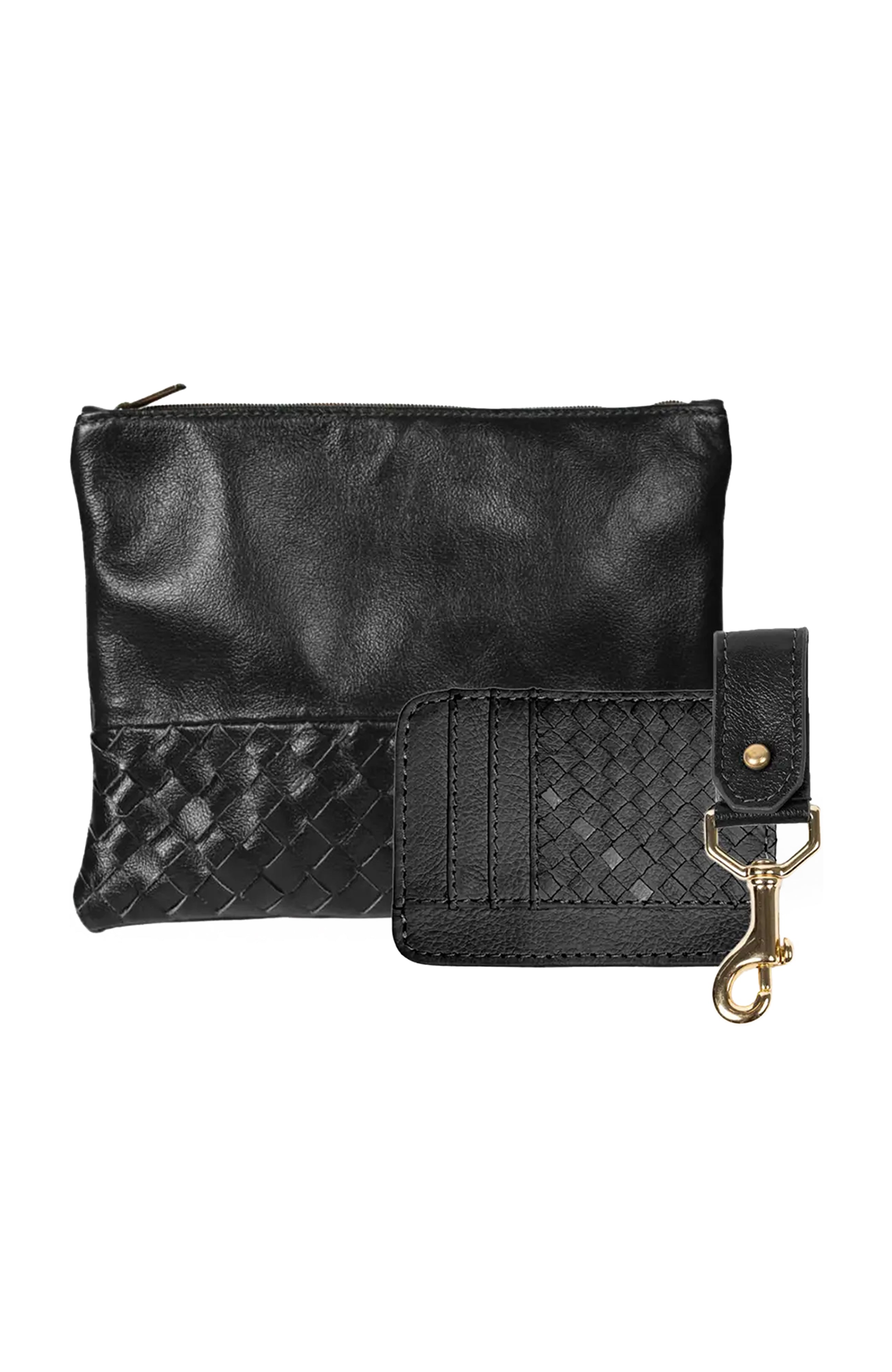 Large Pouch, Key Chain & Slim ID Bundle - Black
