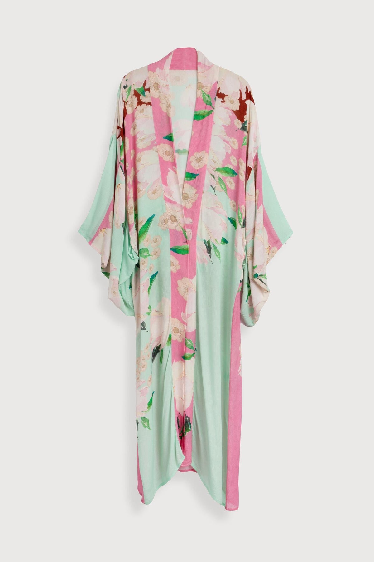 Pastel Petal Floral Kimono - Pink Combo