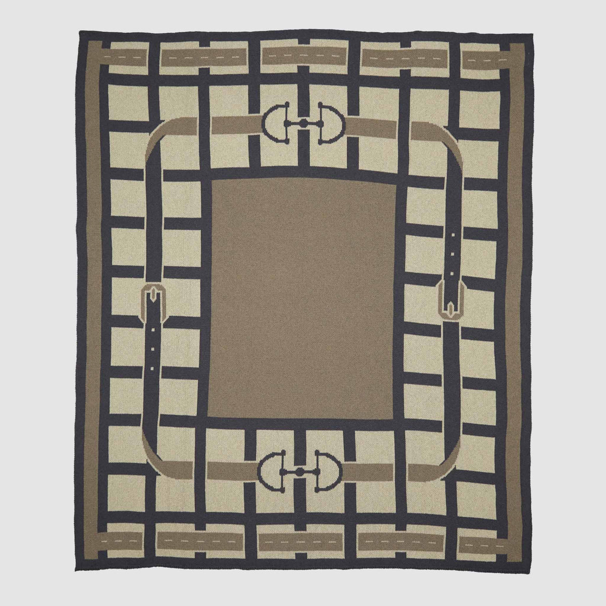In2Green Eco Throw Cotton Sustainable Knit Throw Blanket - Equestrian Lattice 601570192425 BL01ELT2