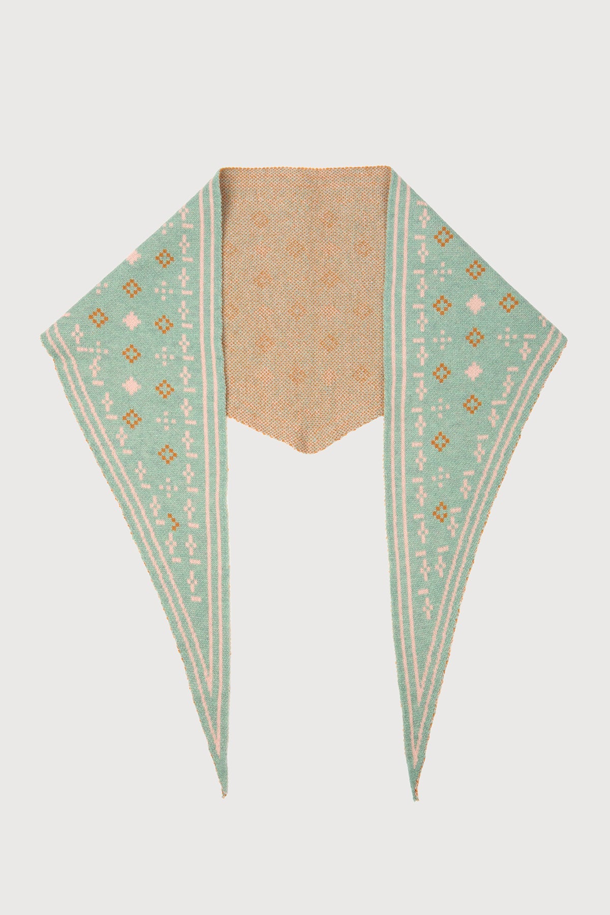 Foulard Knit Triangle Scarf - Light Blue