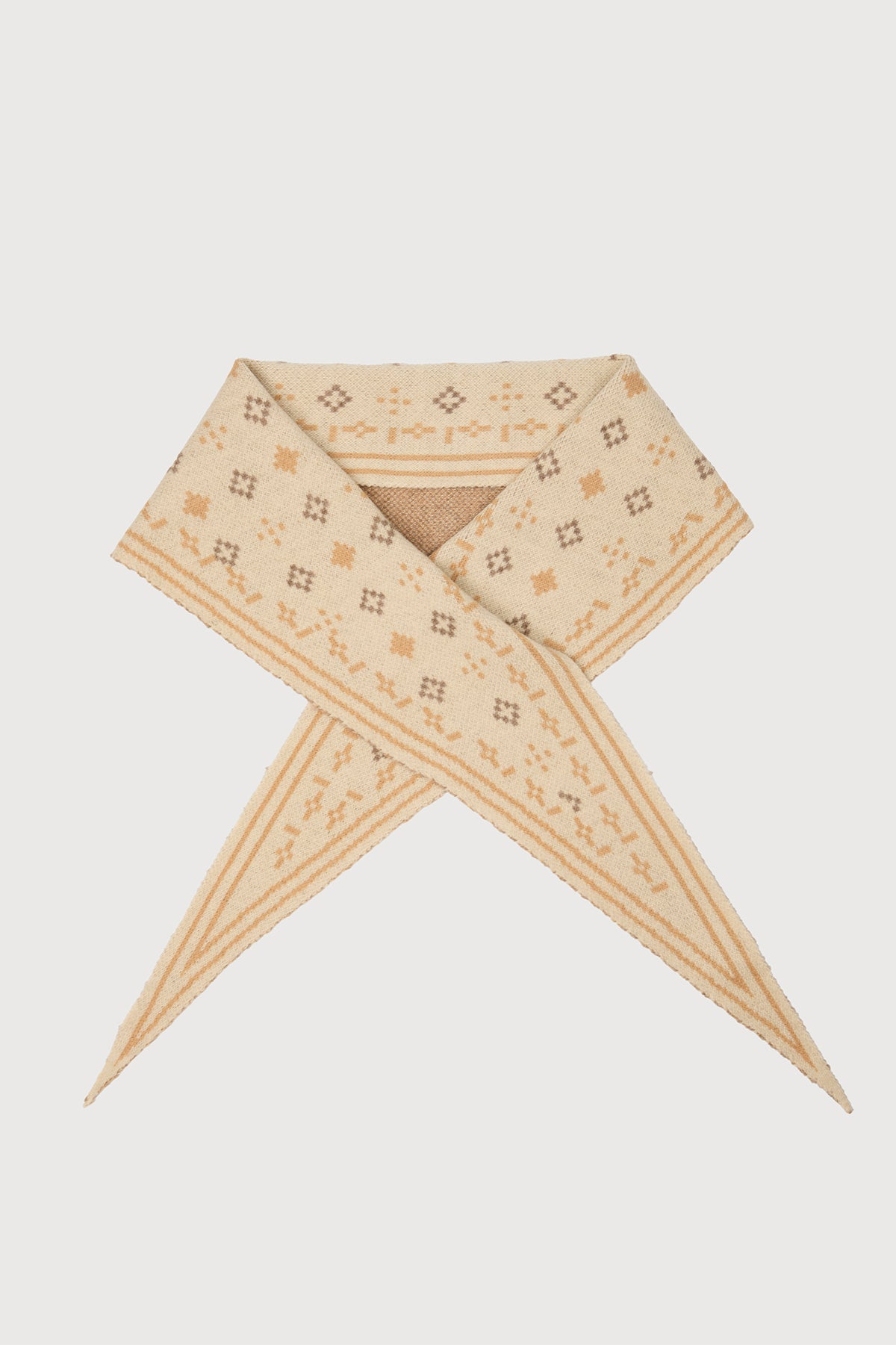 Foulard Knit Triangle Scarf - Cream