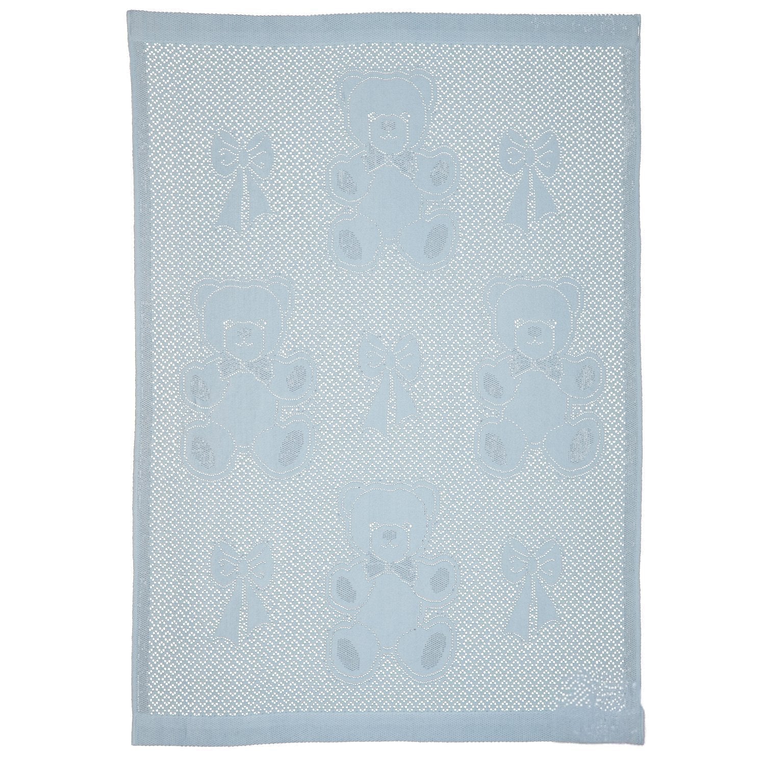 Southampton Home Lace Weave Bears & Bows Baby Blanket ~ Blue ~-Gifts-[bar code]-Prince of Scots
